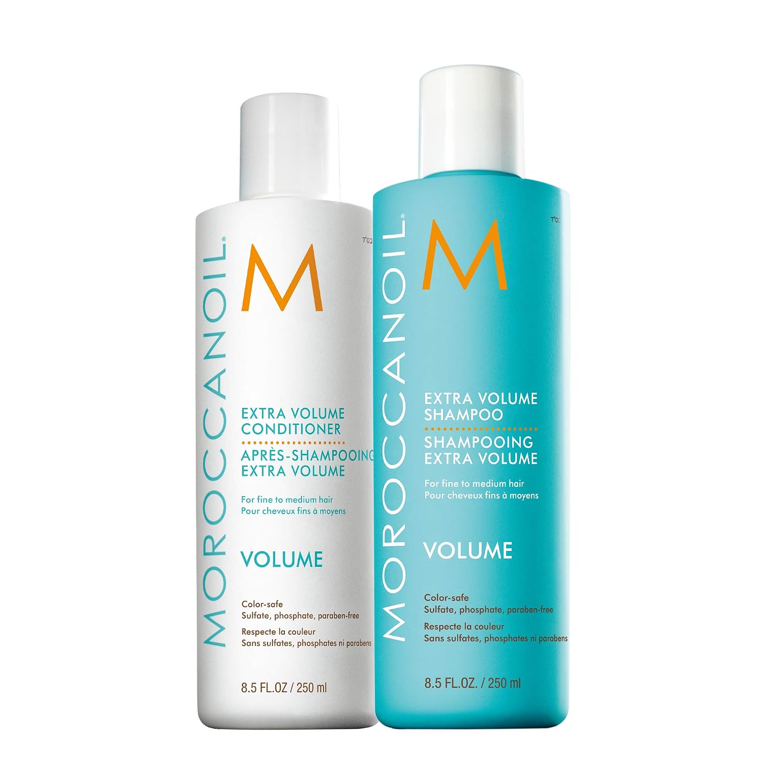 Moroccanoil Extra Volume Shampoo and Conditioner Bundle, 8.5 Fl. Oz Set