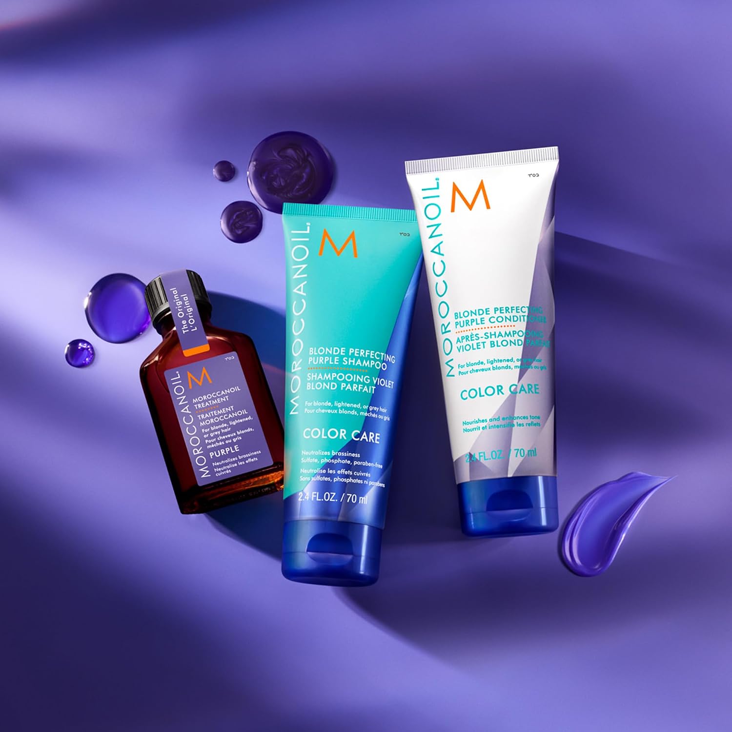 Moroccanoil Blonde Perfecting Purple Shampoo And Conditioner Bundle