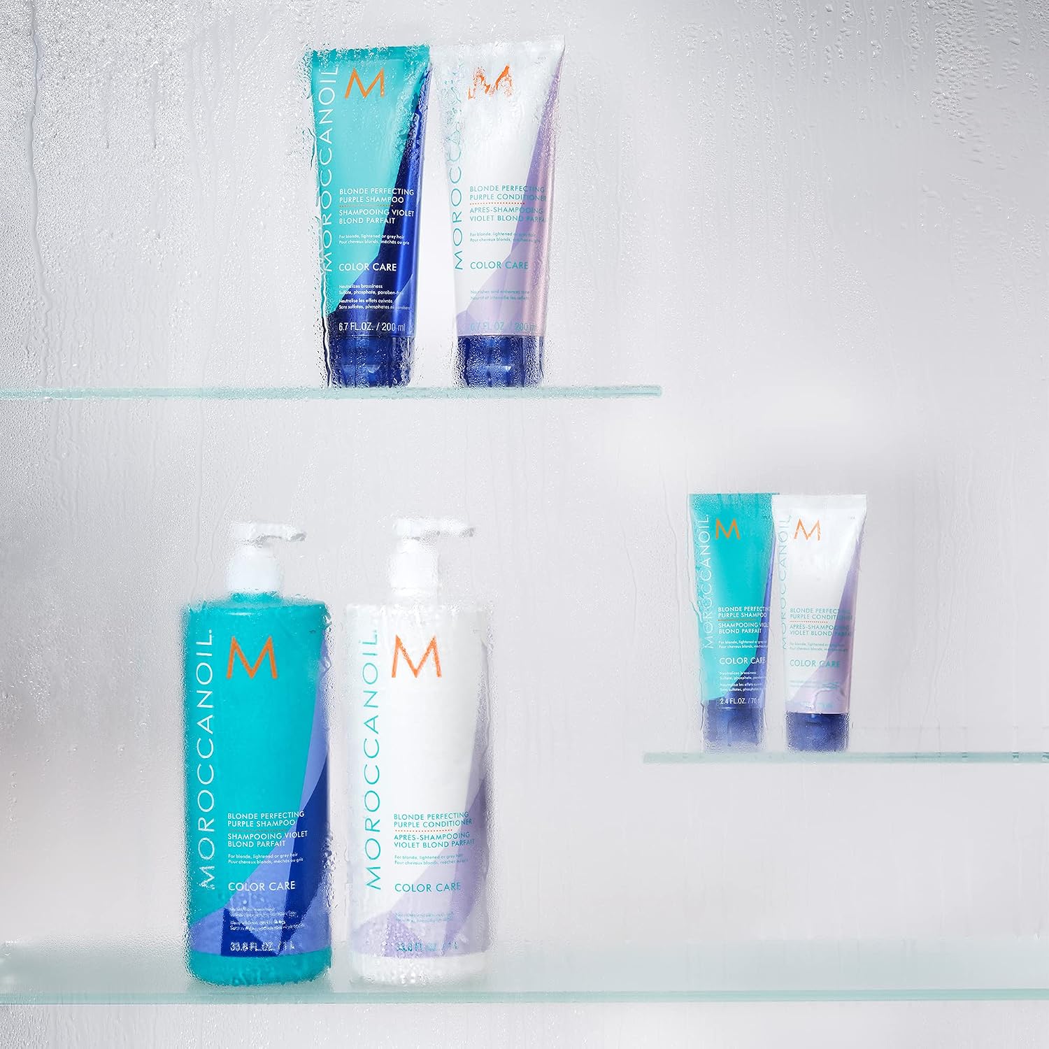 Moroccanoil Blonde Perfecting Purple Shampoo And Conditioner Bundle