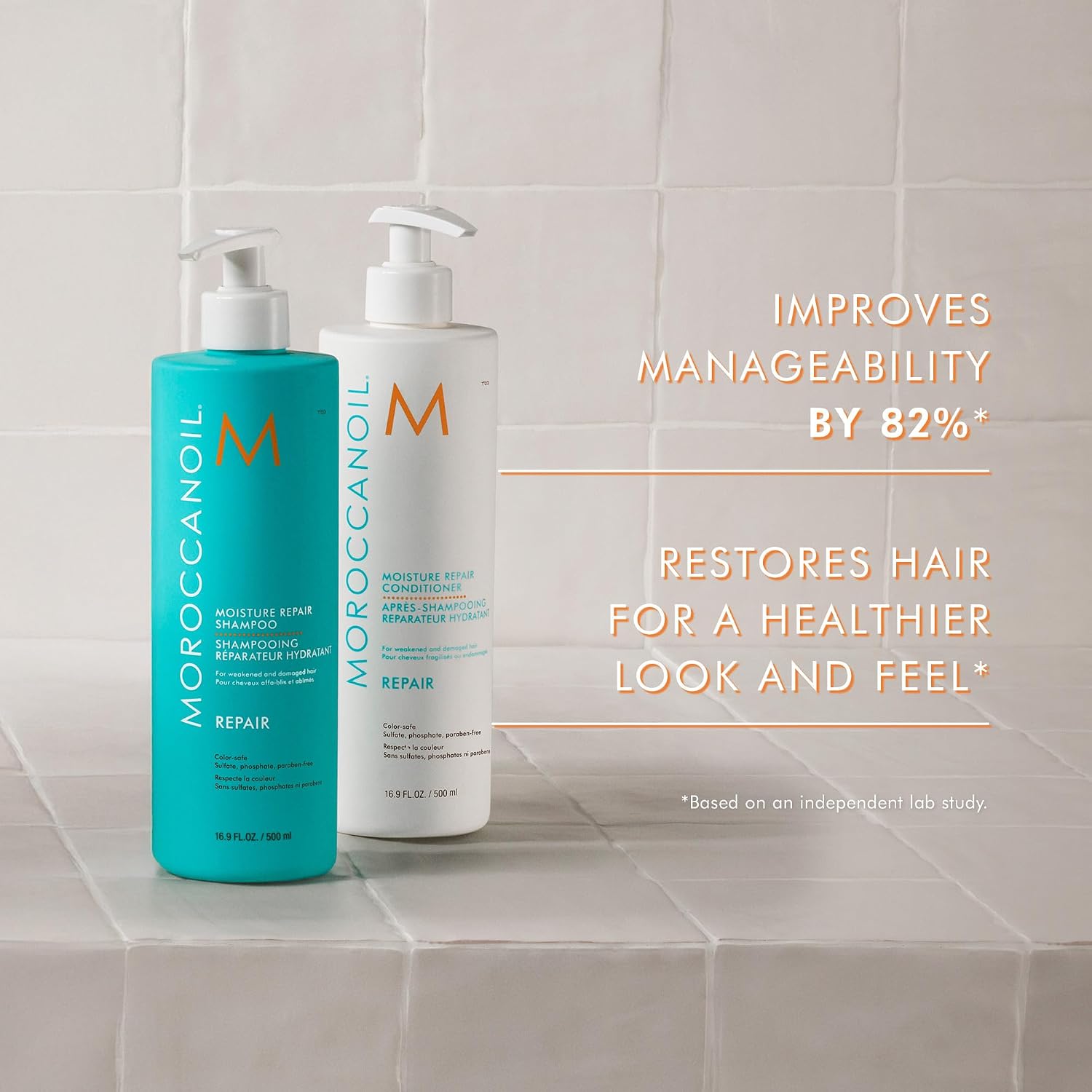 Moroccanoil Moisture Repair Shampoo & Conditioner, 16.9 Fl. Oz.