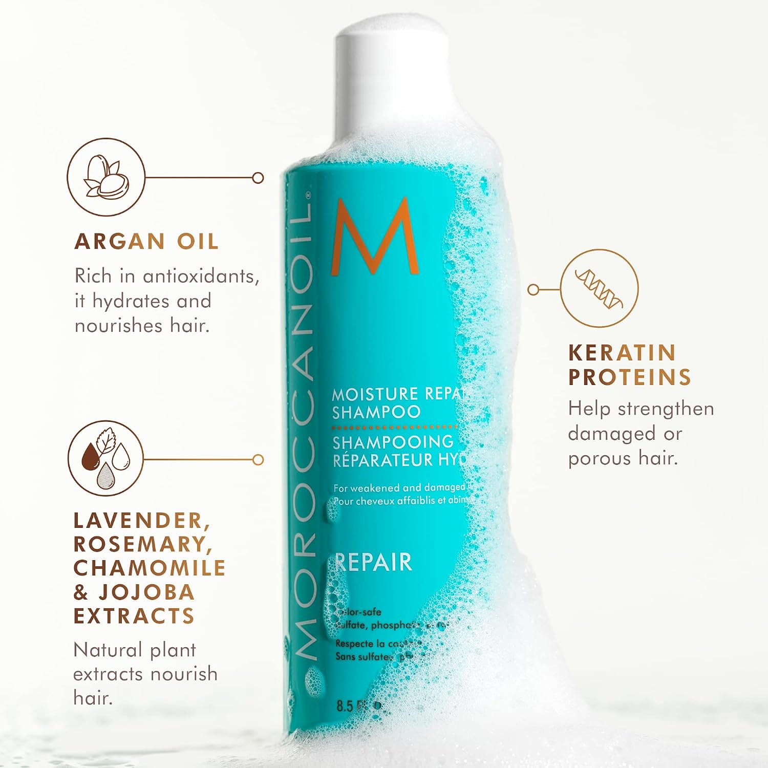Moroccanoil Moisture Repair Shampoo & Conditioner, 16.9 Fl. Oz.