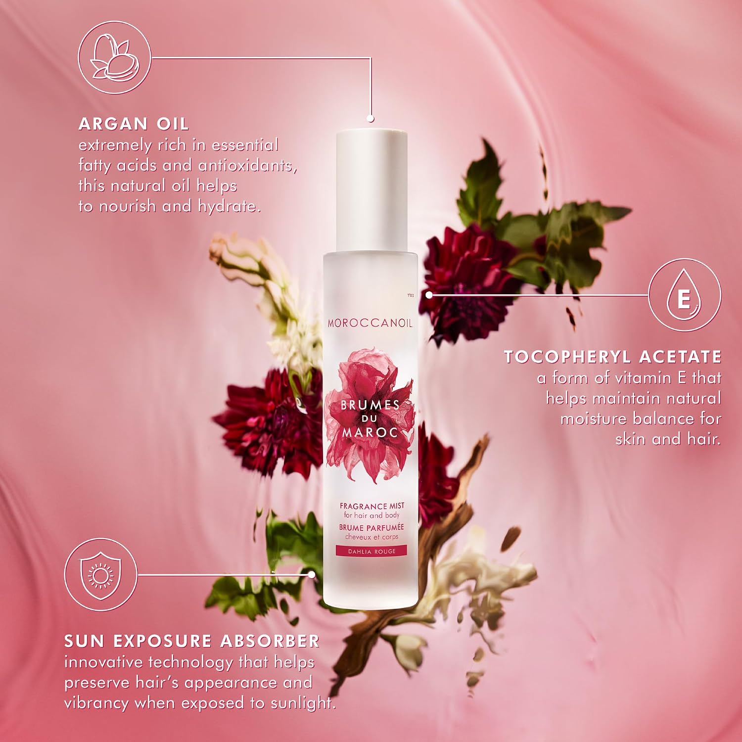 Moroccanoil Hair & Body Fragrance Mist, Dahlia Rouge