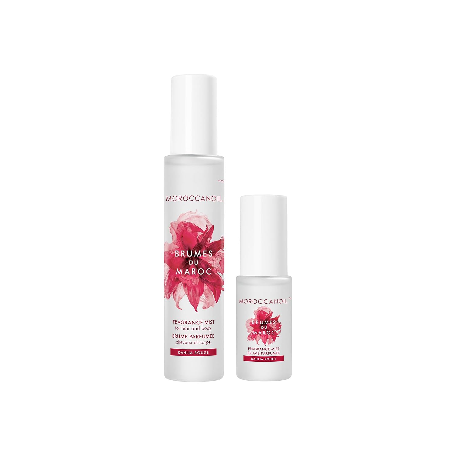 Moroccanoil Hair & Body Fragrance Mist, Dahlia Rouge, Full & Travel Size Bundle